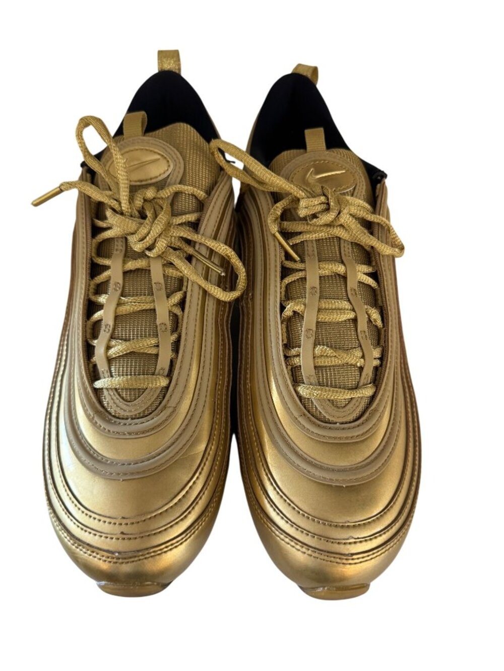 Nike Air Max 97 Metallic Gold Sneakers US 13 Mens Shoes Lightweight Cushioning - Picture 3 of 7